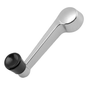 MANIJA DE ELEVAR MZ B1600 75-81  PERILLA NEGRA VASTAGO CUADRADO ZINC CROMADA REMACHE DE METAL HUSHAN