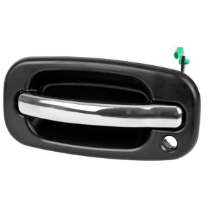 MANIJA EXTERIOR CD ESCALADE EXT/ESV 02-06  CV SILVERADO 99-06/SUBURBAN/TAHOE/SONORA 00-06/AVALANCHE 02-06  GM SIERRA  CV CHEYENNE 99-06  CON HOYO PARA LLAVE LISA PARA PINTAR NEGRA/CROMO PLASTICO HUSHAN Izquierdo Delantera