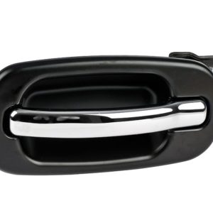 MANIJA EXTERIOR CD ESCALADE EXT/ESV 02-06  CV SILVERADO 99-06/SUBURBAN/TAHOE/SONORA 00-06/AVALANCHE 02-06  GM SIERRA  CV CHEYENNE 99-06  LISA PARA PINTAR NEGRA/CROMO PLASTICO HUSHAN Izquierdo Trasera