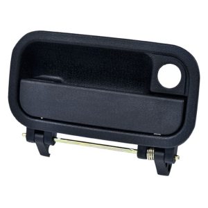 MANIJA EXTERIOR CV CHEVY JOY / POP / SWING / PICK UP 94-95  CON HOYO PARA LLAVE CORRUGADA NEGRA PLASTICO HUSHAN Derecho Delantera