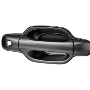 MANIJA EXTERIOR CV COLORADO  GM CANYON 04-12  CON HOYO PARA LLAVE LISA PARA PINTAR NEGRA PLASTICO HUSHAN Derecho Delantera