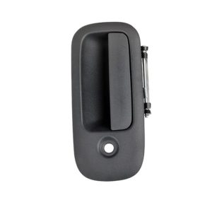 MANIJA EXTERIOR CV EXPRESS VAN  GM SAVANA 96-09  CON HOYO PARA LLAVE CORRUGADA NEGRA PLASTICO HUSHAN Izquierdo Delantera