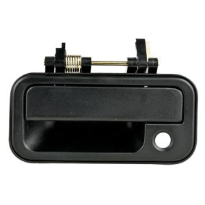 MANIJA EXTERIOR CV LUV 88-05  IZ 88-96/RODEO 91-97  CON HOYO PARA LLAVE CORRUGADA NEGRA PLASTICO HUSHAN Izquierdo Delantera