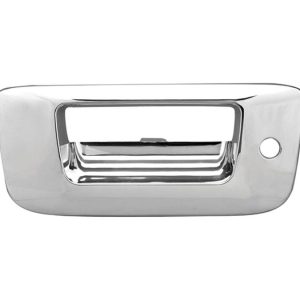 MANIJA DE TAPA CV CHEYENNE/SILVERADO  GM SIERRA  CV PICK UP 07-13  CON HOYO PARA LLAVE SOLO BISEL CROMO PLASTICO HUSHAN