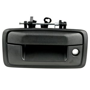 MANIJA DE TAPA CV CHEYENNE/SILVERADO  GM SIERRA  CV PICK UP 14-15  CON HOYO PARA LLAVE Y SIN HOYO PARA CAMARA CORRUGADA NEGRO PLASTICO HUSHAN