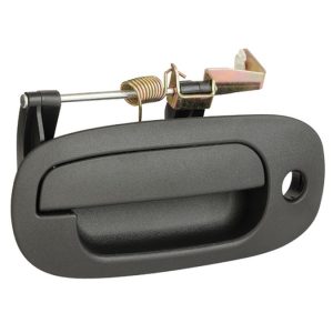 MANIJA EXTERIOR DG DAKOTA 00-01/DURANGO 98-01  CON HOYO PARA LLAVE CORRUGADA NEGRA PLASTICO HUSHAN Izquierdo Delantera