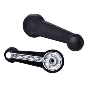 MANIJA DE ELEVAR VW SEDAN 77-03/CARIBE 77-87/ATLANTIC 81-87/BRASILIA 74-82/CORSAR 84-88  PERILLA NEGRA ZINC CON PLASTICO NEGRO REMACHE DE METAL/REFUERZO DE ZINC HUSHAN