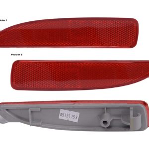 CUARTO REFLEJANTE TRASERO LATERAL MZ 3 04-09 IZQ/14-18 4 PUERTAS IZQ/6 14-18 IZQ/5 06-10 DER/5 11-15 ROJO DEPO IZQ