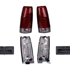 JUEGO CALAVERAS CV CHEYENNE/CUSTOM/SIERRA 92-98/SUBURBAN 92-99 BLANCO/ROJO EE LED