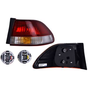 CALAVERA EXTERIOR HD ACCORD 01-02 4 PUERTAS BLANCO/ROJO C/FOCO DEPO DER