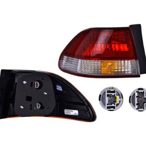 CALAVERA EXTERIOR HD ACCORD 01-02 4 PUERTAS BLANCO/ROJO C/FOCO DEPO IZQ