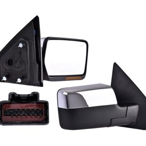 ESPEJO FD F-150 07-08 ELECTRICO C/DESEMPANANTE C/DIRECCIONAL (6LEDS) C/MEMORIA E/ABATIBLE CROMADO LIMITED/FX2/FX4/XL/STX V8 8CILINDROS 4.6/5.4L 2/4 PUERTAS DER