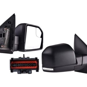 ESPEJO FD F-150 15-20 ELECTRICO C/DESEMPANANTE C/DIRECCIONAL C/PUNTO CIEGO C/LUZ INFERIOR CORRUGADO KING RANCH/LARIAT/LIMITED/PLATINUM/RAPTOR/SSV/XL/XLT V6/V8 2/4 PUERTAS DER