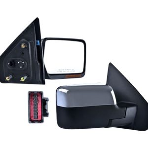 ESPEJO FD LOBO 04-08 ELECTRICO C/DESEMPANANTE C/DIRECCIONAL (8 LEDS) CROMADO 7 PINES LARIAT/HARLEY/FX4/KING RANCH/BASE/XL/XLT/STX DER