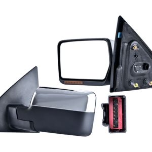 ESPEJO FD LOBO 04-08 ELECTRICO C/DESEMPANANTE C/DIRECCIONAL (6 LEDS) CROMADO 7 PINES XTR/LARIAT/HARLEY/FX4/FX2/KING RANCH/LIMITED/XL/XLT/STX IZQ