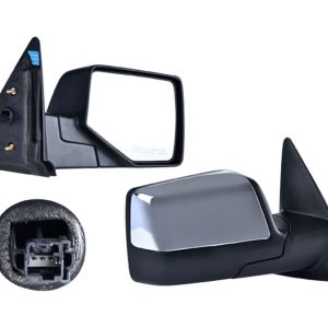 ESPEJO FD RANGER 10-12 ELECTRICO CROMADO 3 PINES FX4/LIMITED/BASE/XL/XLT/STX/SPORT L4/V6 4/6 CILINDROS 2.3/4.0L 2/4 PUERTAS DER