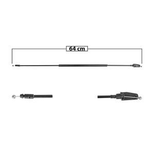 CHICOTE DE COFRE VW JETTA BICENTENARIO 11-18  64CM PARTE FRONTAL SIN MANIJA