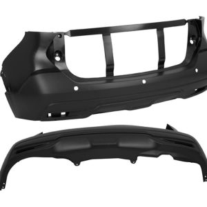 FASCIA TRASERA NS KICKS 17-20 C/3 HOYOS P/SENSOR P/PINTAR  PARTE INFERIOR CORRUGADA BITONO/ADVANCE/EXCLUSIVE L4 4 CILINDROS 1.6L 5 PUERTAS