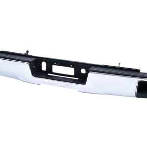 DEFENSA TRASERA CV SILVERADO 14-18 S/HOYO P/SENSOR C/HULES  CROMADA 1500/2500/LS/LT/LTZ/Z71/SLE/DENALI/ALL-TERRAIN V6/V8 6/8 CILINDROS 4.3/5.3L 2/4 PUERTAS