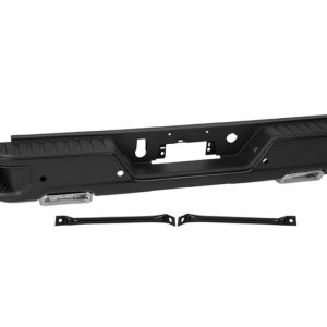 DEFENSA TRASERA CV SILVERADO 19-23 1500 C/2 HOYOS P/ESCAPE C/HOYO P/SENSOR P/PINTAR 4X2/4X4/CUSTOM V6/V8 6/8 CILINDROS 4.3/5.3L 2/4 PUERTAS