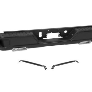 DEFENSA TRASERA CV SILVERADO 19-23 1500 C/2 HOYOS P/ESCAPE S/HOYO P/SENSOR P/PINTAR 4X2/4X4/CUSTOM V6/V8 6/8 CILINDROS 4.3/5.3L 2/4 PUERTAS