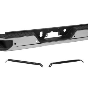 DEFENSA TRASERA CV SILVERADO 19-23 C/1 HOYO P/ESCAPE C/HOYO P/SENSOR CROMADA 1500 4.3/5.3L 2/4 PUERTAS