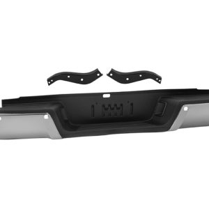DEFENSA TRASERA FD RANGER 13-22 C/HOYO P/SENSOR CROMADA XLT/XL L4/V6 4/6 CILINDROS 2.3/2.5/3.2L 2/4 PUERTAS