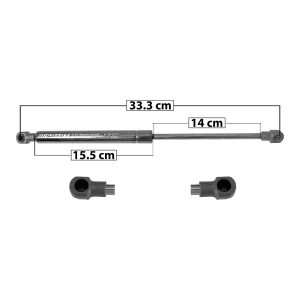 AMORTIGUADOR COFRE BW SERIE 5 525I 97-03/M5 00-03  33.3 15.5 14 ENTRADA TIPO 1 ENTRADA 2 TIPO 1 710 159.61 72.4 650 146.13 66.28 SPART SP-8777 Derecho/Izquierdo
