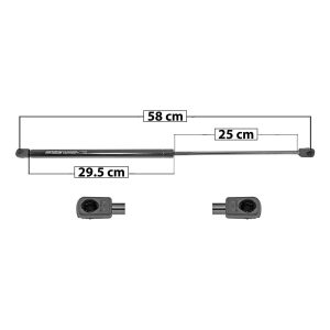 AMORTIGUADOR COFRE MN MINI COOPER XUV 02-06/SEDAN 05-08/HATCHBACK 02-06  58 29.5 25 ENTRADA TIPO 9 ENTRADA 2 TIPO 9 300 67.44 30.59 240 53.95 24.47 SPART SP-6415 Derecho/Izquierdo