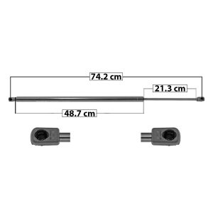 AMORTIGUADOR 5TA PUERTA JP GRAND CHEROKEE 11-13  74.2 48.7 21.3 ENTRADA TIPO 9 ENTRADA 2 TIPO 9 830 186.59 84.64 890 200.08 90.75 SPART SP-5208 Derecho/Izquierdo