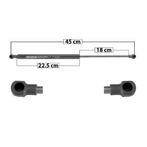 AMORTIGUADOR 5TA PUERTA TY PRIUS 16-18  PARA LIMPIADOR TRASERO 45 22.5 18 ENTRADA TIPO 1 ENTRADA 2 TIPO 1 510 114.65 52 570 128.14 58.12 SPART 8122 Derecho/Izquierdo