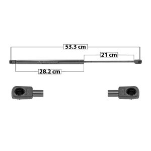 AMORTIGUADOR 5TA PUERTA AD A3 QUATTRO 04-12/COUNTRYMAN R60 04-13  53.3 28.2 21 ENTRADA TIPO 9 ENTRADA 2 TIPO 9 380 85.43 38.75 440 98.92 44.87  SP-7051 Derecho/Izquierdo