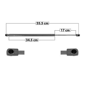 AMORTIGUADOR 5TA PUERTA FT 500L 16-20  55.5 34.5 17 ENTRADA TIPO 1 ENTRADA 2 TIPO 9 640 143.87 65.26 700 157.36 71.38  6722 Derecho/Izquierdo