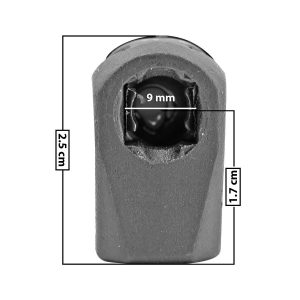 AMORTIGUADOR REPUESTO TERMINAL UN UNIVERSAL 50-23  9 MM 5 MM 2.5 CM 1.7 CM RECTO PLASTICO NEGRO  Derecho/Izquierdo Delantera/Trasera