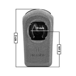 AMORTIGUADOR REPUESTO TERMINAL UN UNIVERSAL 50-23  10 MM 5 MM 3 CM 2 CM RECTO PLASTICO NEGRO  Derecho/Izquierdo Delantera/Trasera