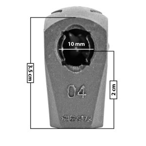 AMORTIGUADOR REPUESTO TERMINAL UN UNIVERSAL 50-23  10 MM 7 MM 3.5 CM RECTO 2 CM PLASTICO NEGRO  Derecho/Izquierdo Delantera
