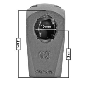 AMORTIGUADOR REPUESTO TERMINAL UN UNIVERSAL 50-23  10 MM 7 MM 3 CM 2 CM RECTO PLASTICO NEGRA  Derecho/Izquierdo Delantera/Trasera