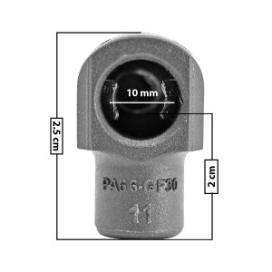 AMORTIGUADOR REPUESTO TERMINAL UN UNIVERSAL 50-23  10 MM 5 MM 2.5 CM 2 CM RECTO PLASTICO NEGRA  Derecho/Izquierdo Delantera/Trasera