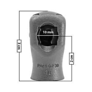 AMORTIGUADOR REPUESTO TERMINAL UN UNIVERSAL 50-23  9 MM 7 MM 3.5 CM 2 CM RECTO PLASTICO NEGRO  Derecho/Izquierdo Delantera/Trasera