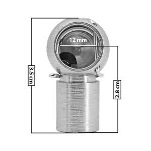 AMORTIGUADOR REPUESTO TERMINAL UN UNIVERSAL 50-23  13 MM 7 MM 3.5 CM 2.5 CM RECTO METAL CROMADO  Derecho/Izquierdo Delantera/Trasera