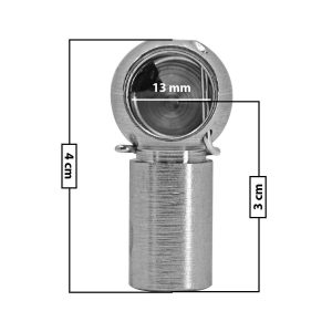 AMORTIGUADOR REPUESTO TERMINAL UN UNIVERSAL 50-23  13 MM 7 MM 4 CM 3 CM RECTO METAL CROMADO  Derecho/Izquierdo Delantera/Trasera