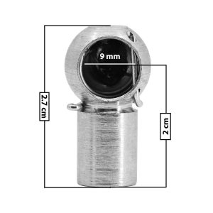 AMORTIGUADOR REPUESTO TERMINAL UN UNIVERSAL 50-23  9 MM 5 MM 2.7 CM 2 CM RECTO METAL CROMADO  Derecho/Izquierdo Delantera/Trasera