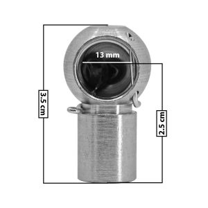 AMORTIGUADOR REPUESTO TERMINAL UN UNIVERSAL 50-23  13 MM 7 MM 3.5 CM 2.5 CM RECTO METAL CROMADO  Derecho/Izquierdo Delantera/Trasera