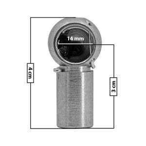 AMORTIGUADOR REPUESTO TERMINAL UN UNIVERSAL 50-23  13 MM 7 MM 4 CM 3 CM RECTO METAL CROMADO  Derecho/Izquierdo Delantera/Trasera