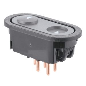 CONTROL ELECTRICO GM YUKON/SIERRA  CV TAHOE/SUBURBAN/SILVERADO/CHEYENNE/PICK UP 92-94  DE ELEVADOR 5 PINS OVALADO 1 TECLA GRIS 12VCC TIPO ORIGINAL Derecho/Izquierdo Delantera