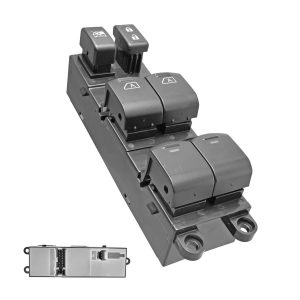 CONTROL ELECTRICO NS ARMADA 04-07/PATHFINDER 05-12/MURANO 04-08/TITAN 04-15/TIIDA NACIONAL 07-17  DE ELEVADOR 19 PINS 6 TECLAS NEGRO C/OREJAS P/TORNILLO 12VCC