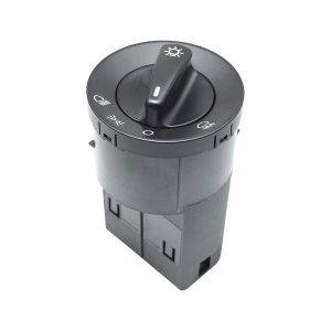 INTERRUPTOR LUZ DE FARO VW GOLF 00-06/JETTA A4 99-07/CLASICO 08-15/BEETLE 98-11/PASSAT 98-04/VENTO 14-20/POLO 03-20/POINTER 06-10  SIN LUCES AUTOMATICAS 17 PINS 1 PASO NEGRO FILO NEGRO BASE LARGA PARA FARO NIEBLA 12VCC GENERICA