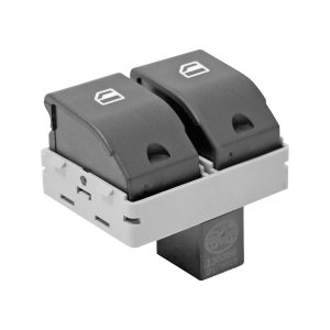 CONTROL ELECTRICO ST IBIZA/CORDOBA 03-08  VW CROSSFOX 07-17/GOL 08-15/LUPO 04-09/POINTER 06-10/POLO 03-07  DE ELEVADOR 4 PINS 2 TECLAS NEGRO BASE NEGRA DOBLE CLICK 12VCC