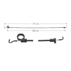 CHICOTE CERRADURA VW POINTER/POINTER PU 97-05  2 PUERTAS 75CM HUSHAN Derecho Delantera
