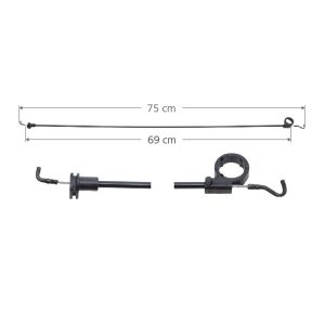 CHICOTE CERRADURA VW POINTER/POINTER PU 97-05  2 PUERTAS 75CM HUSHAN Izquierdo Delantera